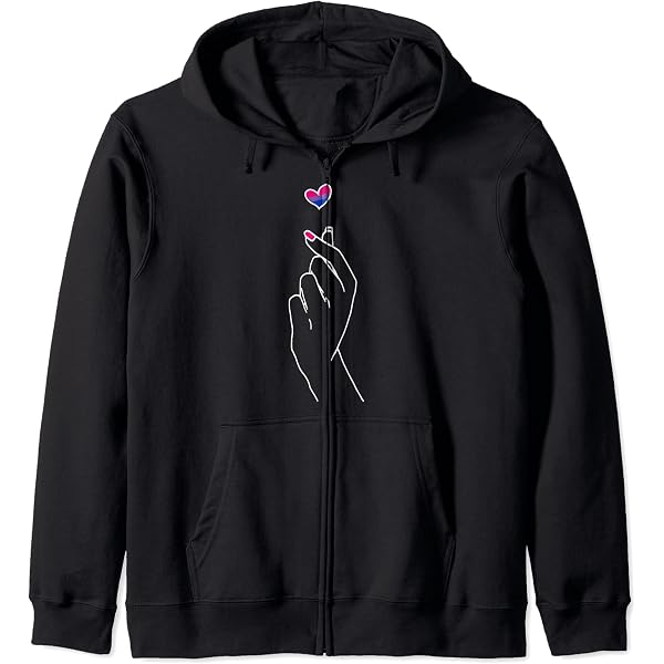 Sweat à Capuche Bisexual Heart Bi Pride - Merch K-pop Gay Love LGBTQ, Vêtement Fierté Bi Sexuel