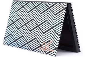 Allwon Magnetic Palette Black Empty Makeup Palette with Mirror and 20Pcs Adhesive Empty Palette Metal Stickers for Eyeshadow Lipstick Blush Powder