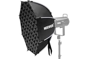 NEEWER 25,6" Softbox ośmiokątny, miękki paraboliczny stojak Bowens, szybkie zdejmowanie, dyfuzor, siatka, torba kompatybilna z Aputure 120d kompatybilna z Godox SL60w NEEWER Q4 AS600B CB300B Q300