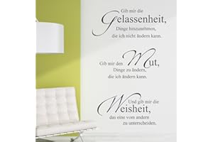 ‎DESIGNSCAPE DESIGNSCAPE® Wandtattoo Gib mir die Gelassenheit, Dinge hinzunehmen, die ich nicht ändern kann. Gib mir den Mut, Dinge zu ändern, die ich ändern... | Farbe: dunkelgrau | Größe: mittel (64 x 100 cm)