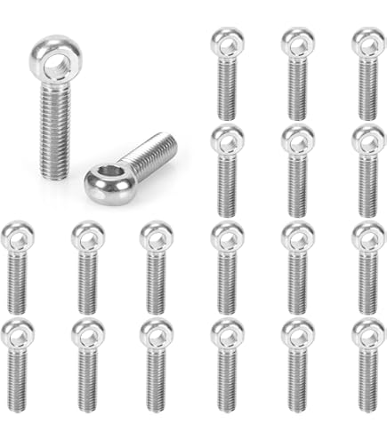 12 Bulloni A Occhiello In Acciaio Inox 304 - M5, Lunghezza 59 Mm, Per Sospensioni E Progetti Giardino - Foto 5