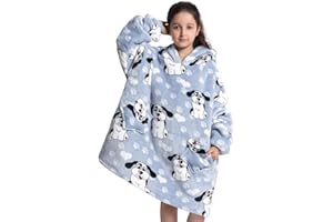 Wenlia Sherpa Hoodie Sudadera Manta para Adultos y Niños, Sudadera con Capucha Talla única, Elegante Manta usable con Bolsillos para Mujeres, Hombres, Adolescentes, Niños Pequeños