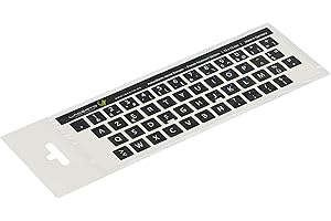 Lacerto® 13x13 mm - Autocollants français AZERTY - pour claviers PC et Ordinateur Portable - avec stratifié Mat résistant aux Rayures | French Keyboard Stickers | Couleur : Noir