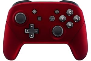 eXtremeRate Coque Manette pour Nintendo Switch Pro,Coques Avant Arrière Poignées Grips pour Switch Pro Controller,Rouge