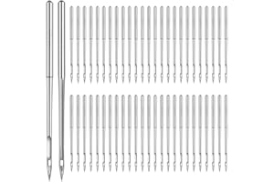 YQQYG 50 Pcs Size 110/18 Sewing Machine Needles, Universal Heavy Duty Sewing Needles for Leather, Compatible with Home Sewings Machine