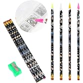 Mabor 4 Pieces Self Adhesive Resin Rhinestone Picking Pencils, Diamond Tip Pen and Sharpener Gem Picking Tools for Girls Wome