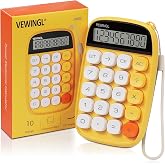 VEWINGL Hesap Makinesi, Sarı Hesap Makinesi Sevimli 10 Haneli B&uuml;y&uuml;k LCD Ekran ve D&uuml;ğmeler, G&uuml;nl&uuml;k Yaşam ve Temel Ofis &Ccedil;alışma