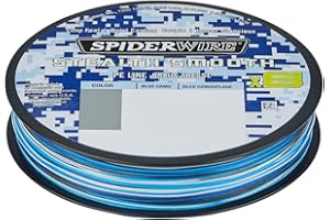 Spiderwire Stealth Smooth 8 New 2020 - Sedal trenzado (300 m, 8 capas, 0,06 - 0,39 mm, 5,4 - 46,3 kg), diseño de camuflaje azul