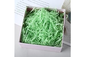 CFYTHYAB 200 Grams Green Raffia Hamper Shredded Kraft Paper, Easter Shredded Tissue Paper Gift Filling Shredded Paper for Party Supplies