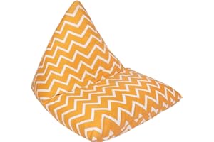 Ready Steady Bed Puf con forma de pirámide para niños, cómodo mobiliario para niños, suave y seguro para niños, sala de juegos (zigzag)