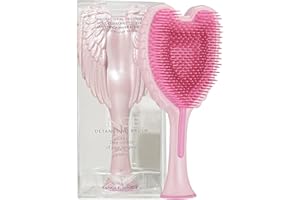 Hair Extension Brush - Anti Static Soft Bristle Paddle Brush for Straight or Wavy Hair - Angel Wings Shower & Blow Drying Detangler Hairbrushes for Women by Tangle Angel - Gloss Pink