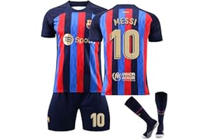 AZISEN Maglia Calcio Bambino, Maglie da Allenamento Calcio Maglie Ragazzi da Calcio per Tifosi 2023 2024 Maglie da Calcio T-Shirt Pantaloncini e Calzini di Calcio Magliette di Calcio per Bambini