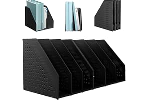Elezeal Portariviste pieghevole e resistente, organizer da scrivania, per documenti, libri, riviste, documenti, libri, CD, scaffali, ufficio, biblioteca, casa e scuola