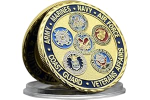 MERCOLLECTION Pièce de monnaie de défi militaire des États-Unis avec étui en plastique