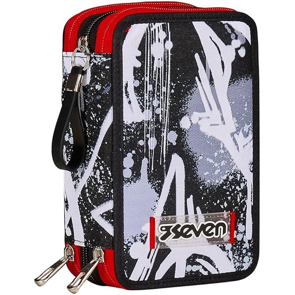 Seven Mochila Escolar Advanced, Azul, Retrocolor, Mochila Doble Compartimento Con Soporte USB, Bolsillo Para PC O Tableta, Bolsillo Porta Botella Y Organizador, Mochila Escolar Media Y Superior, Niño