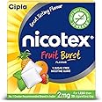Cipla Nicotex Nicotine Sugar Free Gums 2mg | Helps to Quit Smoking | WHO - approved Therapy | 9 Gums each pack | Pack of 4 (Fruit Burst)
