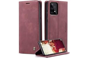 CaseMe Funda para Samsung Galaxy A53 5G Carcasa PU Cuero Flip Magnético Protección Fundas Móvil de Tapa Libro para Samsung Galaxy A53 5G - Vino Rosso