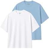RANUD Erkek Oversize Fit 2'li Tiş&ouml;rt Paketi,%100 Pamuk, Yumuşak Fır&ccedil;alı Kumaş, OEKO-TEX Sertifikalı