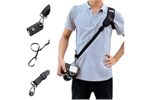 SUPRBIRD Kameragurt Schnellverschluss Neopren Schwarz Kamera Tragegurt Schultergurt Gurt für Canon Nikon Sony Fujifilm Olympus DSLR SLR