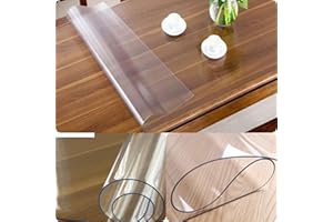 TOPTABLECLOTHS PVC Table Protector Table Cover/Protector Transparent Made to Measure (Available in (50x100 cm)