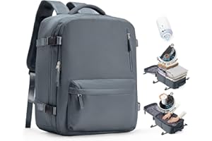 SZLX Sac à Dos Sous Vide avec Pompe Sac a Dos Voyage Cabine Avion 40x30x20 Bagage Cabine 40x30x20 Ryanair Wizz air Sac Cabine 40x20x25 Femme Bagage à Main Homme pour Ordinateur Portable 14 Pouces