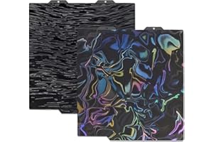 WEFUIT JUUPINE 184x184mm Smooth Holographic Build Plate for Bambu Lab A1 Mini 3D Printer,Double Sided Water Ripples and Silk Texture Flexible Spring Steel Sheet Print Bed for Bambu Lab A1 Mini