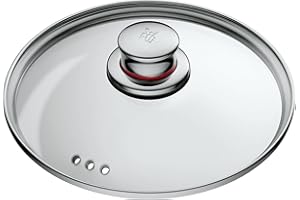 WMF Quality One Topfdeckel 16 cm, Glasdeckel mit Metallgriff, hitzebeständiges Glas, spülmaschinengeeignet