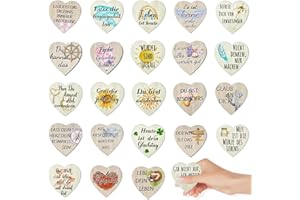 LETTERASHQP 24 Stück Glücksbringer aus Holz Glücksbringer Kleine Glücksbringer Holz Motivationsgeschenk Mutmacher Geschenk Glücksbringer Kinder Glücksbringer Tischdeko für Prüfung Kollegen Freund