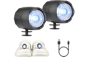 MAFITI Phare pour Croc, 2Pcs LED Lumière Sabots Chaussures Phares IPX5 Chaussures Imperméables Lumières pour Promenade de Chien, Camping, Lumière de Charge Type C, Convient aux Adultes Enfants (Black)