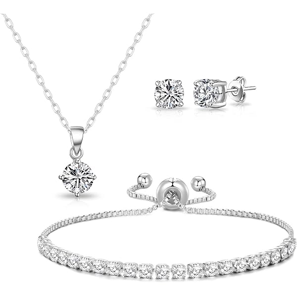 Philip Jones Collier pendentif infini plaqué argent créé avec des cristaux Zircondia® : Philip Jones