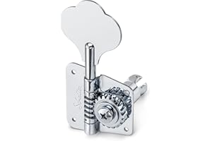 Schaller »ORIGINAL F-SERIES BMF MACHINE HEADS - CHROME - 4L - BMF - SOLID HEADSTOCK POST 20.3mm« Meccaniche per Basso Elettrico - Set di 4 pezzi