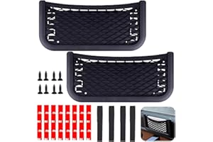 MEGCDTR Storage Nets for Campervans, 2 Pcs Universal Elastic Mesh Car Storage Net Bag with Plastic Frame, Campervan Storage Ideas, Car Net Pocket for Motorhome Truck Lorry(26 x 12 cm/Black)