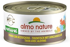 Almo Nature - HFC Natural - Thon avec Blanchailles - Nourriture Humide pour Chat Adulte: 24 boîtes de 70g