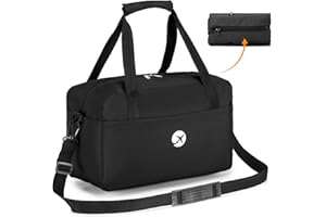 BAGZY torba podróżna składana, bagaż podręczny, 45 x 36 x 20 cm, wodoszczelna torba na ramię, torba podróżna, duża torba weekendowa, sportowa torebka, torba do szpitala