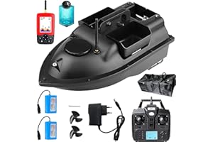 DARZYS RC Boat GPS Fishing Bait Boat With 3 Catapult Bait Guards And Double Motor, 500 M Wireless Remote Control, Marking Of 16 Fishing Places