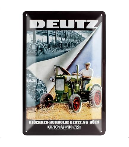 Nostalgic-Art Targa Retrò In Metallo - Fendt Farmer 310 LSA - 20x30 Cm - Regalo Per Appassionati Di Trattori - Prodotto Con Licenza Ufficiale