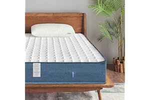 wowttrelax Small Double Mattress, 8 Inch 4FT 20.5cm Pocket Sprung Memory Foam Mattress with Breathable Fabric, Medium Firm Feel - 9-Zone Orthopaedic Mattress,Blue