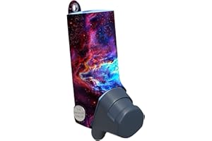 The Inhaler Tailor Cover for Easi-Breathe Inhalers in Over 30 Designs – Vegan Leather Case for Kids and Adults – Handmade in England (Galaxy)