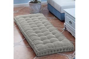 DG CATIEE Cojín de banco grueso Cojín de sofá largo Cojines de interior,Cojín de banco de jardín Cojín de asiento,Cojín de banco de comedor rectangular Cojines de suelo cojín de asiento (120x40cm,Gris)