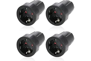 ATSGJLZN Acoplador de Contacto de Protección IP44, 4PCS Enchufe Hembra 16A/250V Enchufe Exterior Impermeable para Cables de 8MM