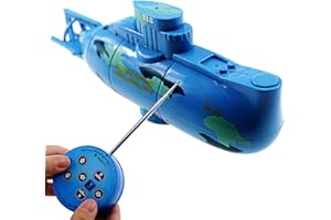 E-MART eMart Mini RC Electric Toy Remote Control Boat Submarine Ship Waterproof Diving in Water Gift for Kids - (Blue)