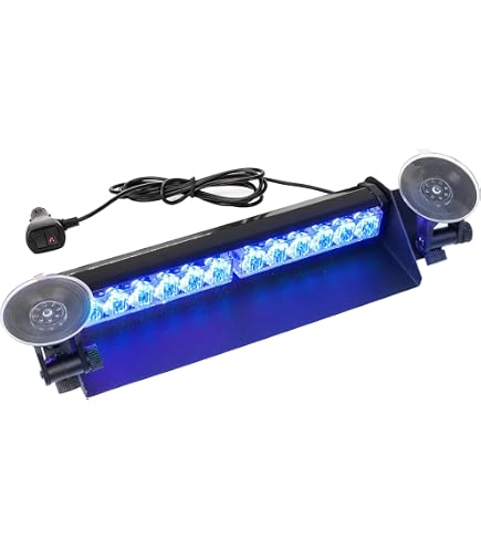 RIGIDON 4 Pièces 3.3 Pouces 4 Leds Bleu Led Barre Lumineuse Stroboscopique, 12v 24v Clignotant Gyrophare Police Feux De Remorque, Pour Voiture Camion Off Road ATV 4x4 Vehicule, Feu Antibrouillard