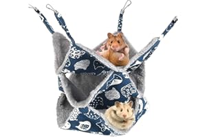 NAMIS hamaca para hurones con 3 Capas Hamaca pequeña jaula para mascotas Cama Colgante Hámster Hamaca Animales Pequeño acogedora Cama hamaca caliente para Mascotas para Chinchilla, hurón, Ardilla, hámster