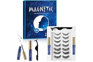 ‎AOSUN Aosun Magnetische Wimpern, Magnet Wimpern mit Eyeliner,Künstliche Wimpern, Magnetisch Wasserfest, 3D Magnetwimpernset, Magnetic Lashes, Weiche Falsche, Natürliche Wimpern Set (7 Stile)