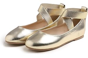 Feversole Kids Filles Mary Jane Strap Chaussures Plates Ballerines Princesse Chaussures Plates Chaussures d'école Plates À Bride