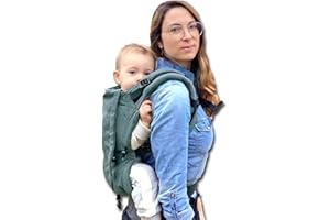 BABYMONKEY Regolo Baby Monkey Marsupio neonato ergonomico, porta bebe, Essential Verde, zaino porta bambino e neonato (2-48 mesi)