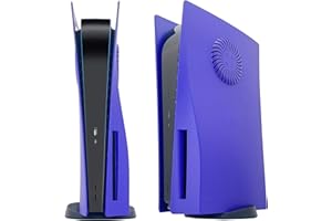 Façades avec orifices de refroidissement pour PS5 Disc Edition DOBEWINGDELOU Plaque frontale Couvercle de console latérale de remplacement Coque anti-poussière Accessoires Violet