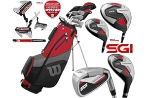 Wilson ProStaff SGI – Men’s Complete Golf Club Set Graphite Shafted Irons Graphite Shafted Woods New For 2022 + FREE Umbrella & Upgraded Harmanized M2 Putter Worth £49.00