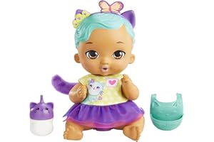 My Garden Baby - Kitty, Amica JuniorGattina Bambola (30,5 cm) e accessori, con pannolino riutilizzabile, bavaglino e biberon, regalo e giocattolo per bambini 3+ Anni, HHL22