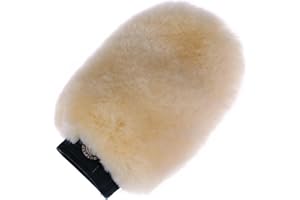 Merauno Grooming Mitt with Lambskin - Guanto per la pulizia (naturale)